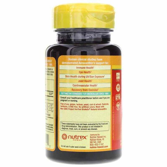 BioAstin Vegan 12 Mg Hawaiian Astaxanthin, NXH